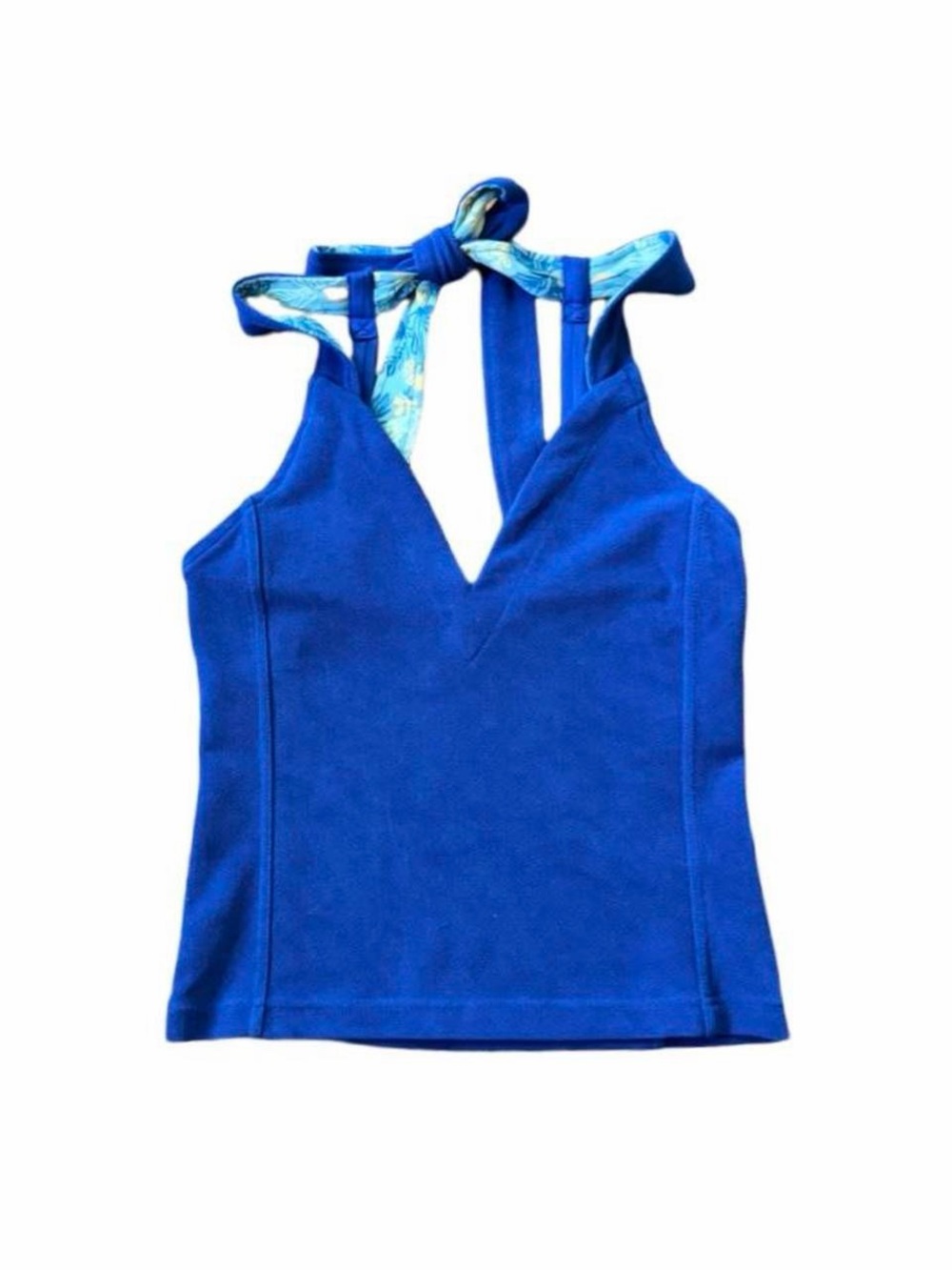 Free People Blue Tie Back Halter Top S NWT - Picture 2 of 8